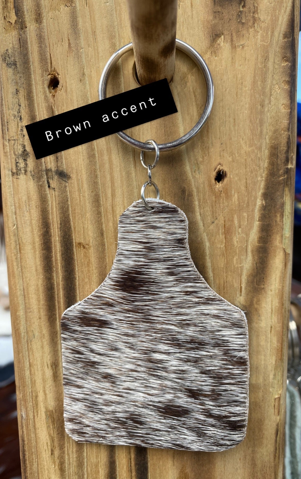 Small Cow tag Keychain