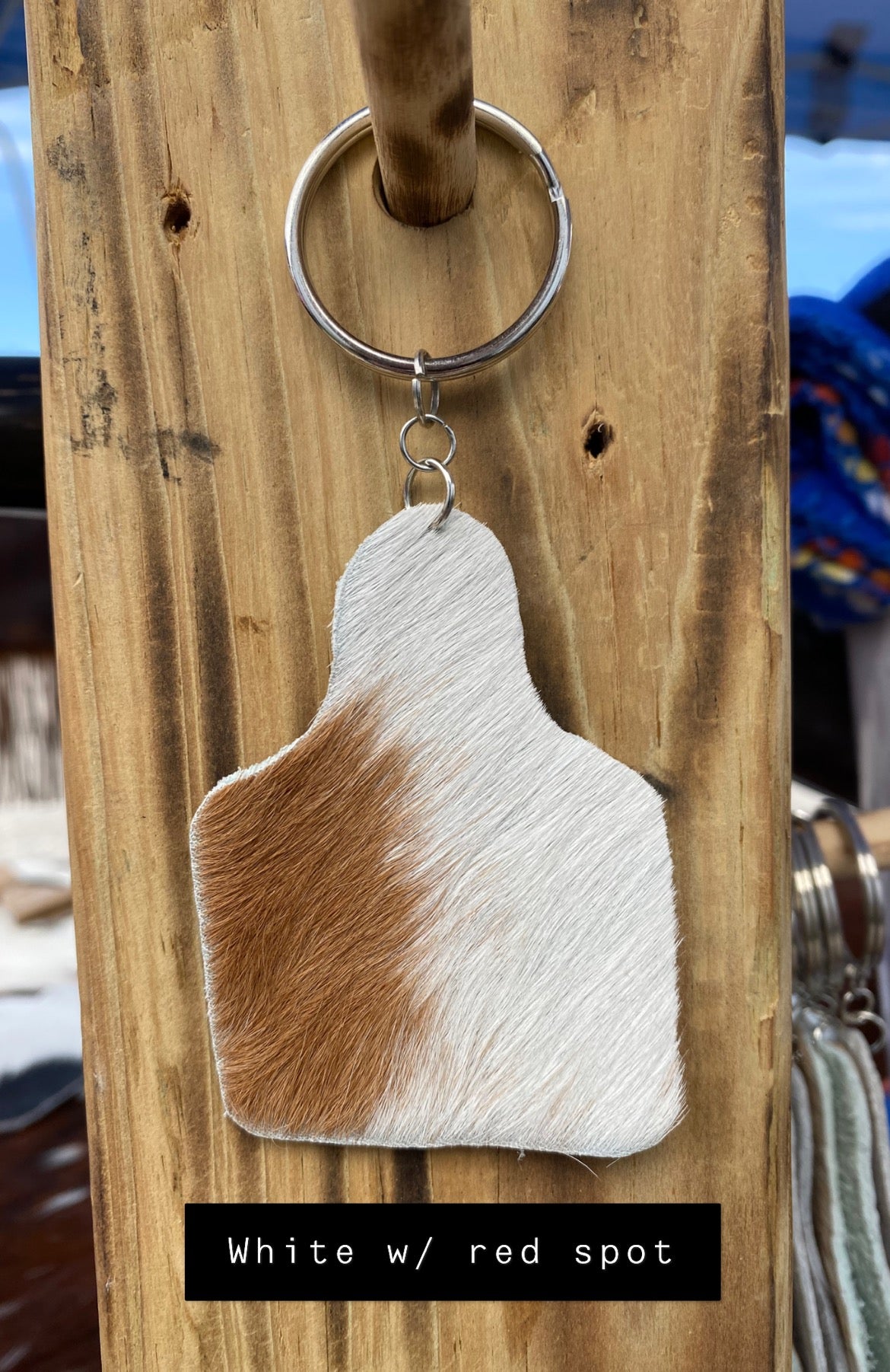 Small Cow tag Keychain