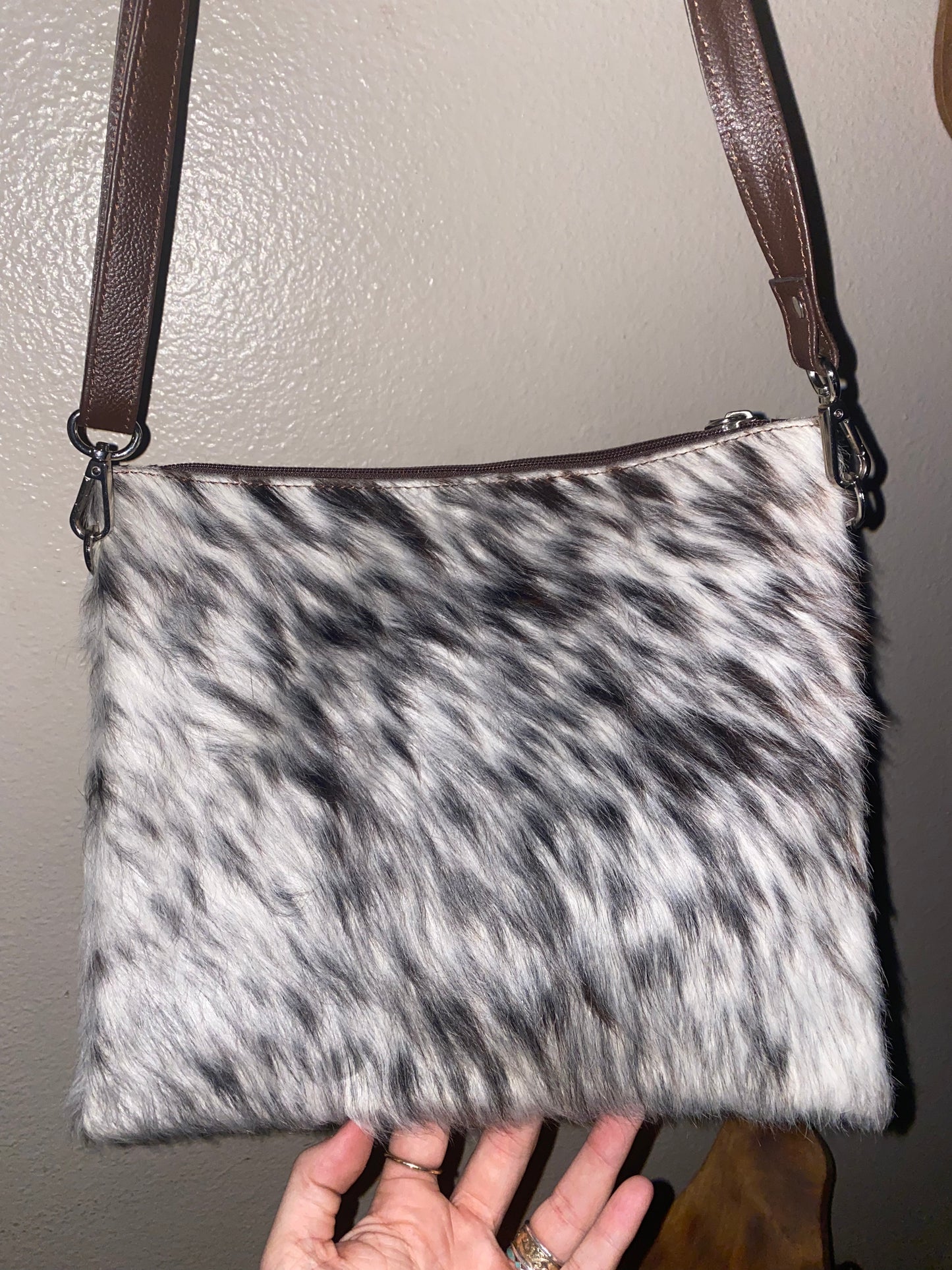 Speckled Cowhide Crossbody