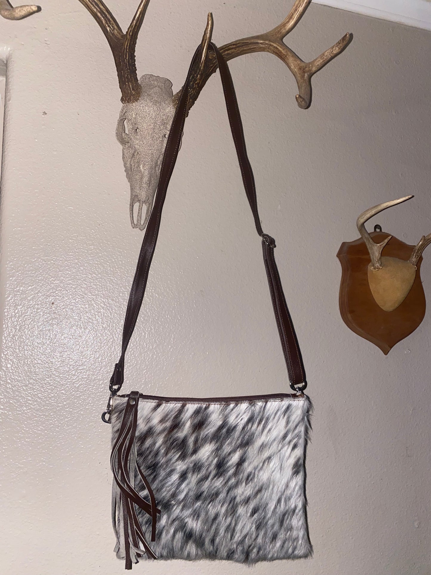 Speckled Cowhide Crossbody
