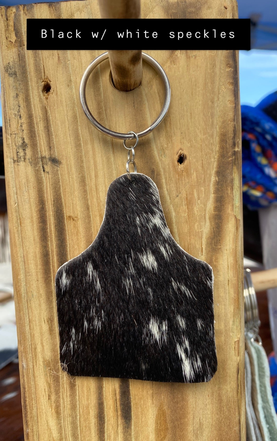 Small Cow tag Keychain