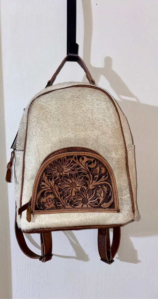 Cowhide w/ Tooled pocket Backpack