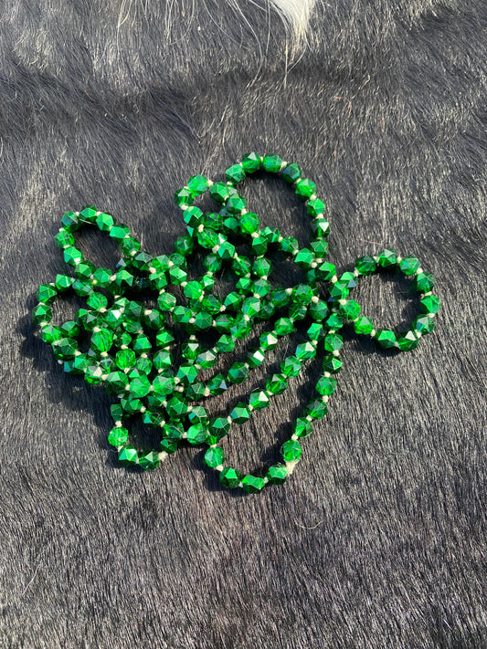 Green beaded necklace
