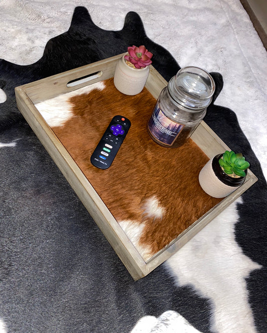Cowhide TV Tray