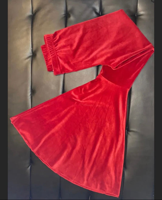 Red Velvet Bell Bottoms